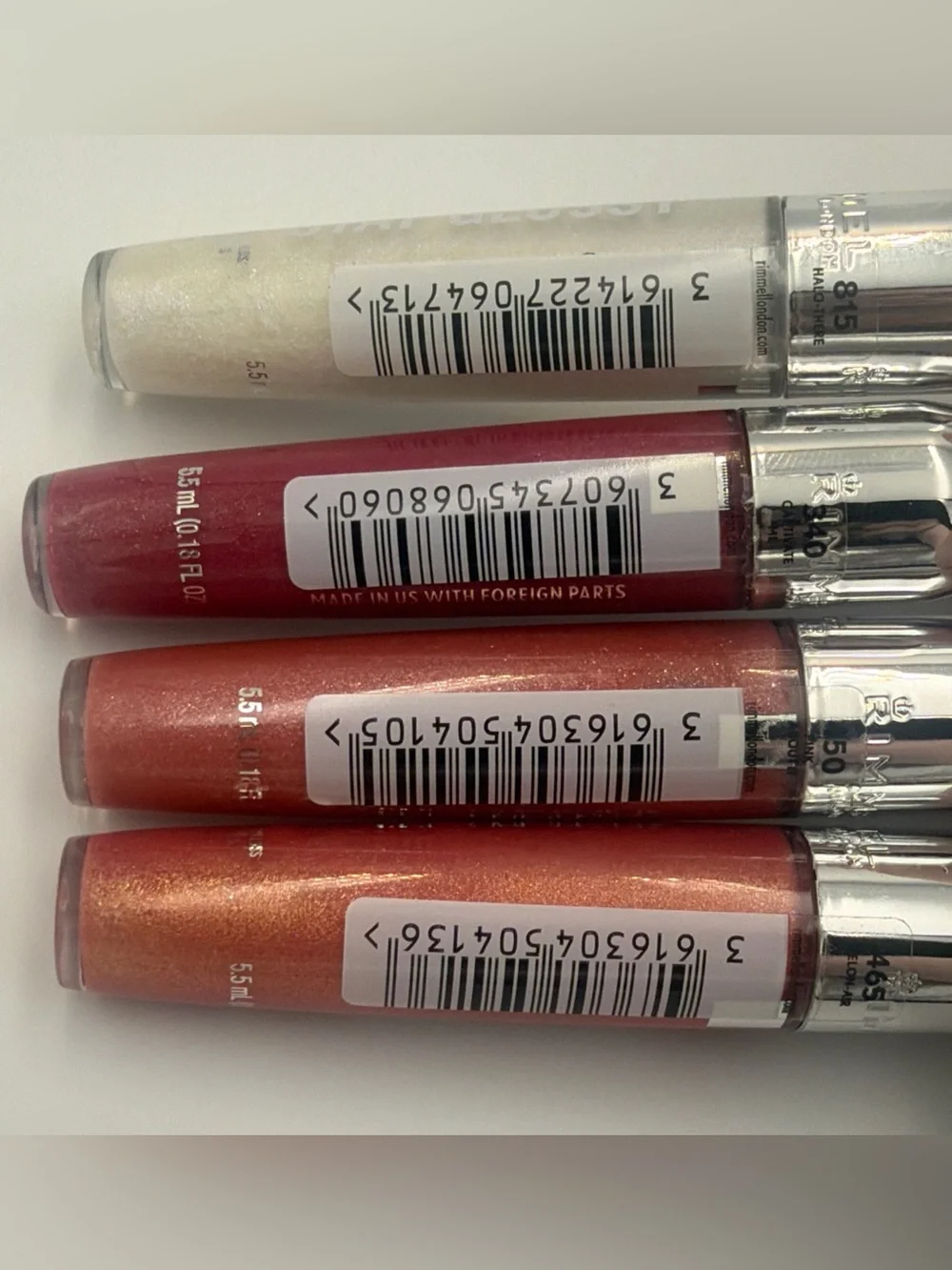 Rimmel London Stay Glossy Lip Gloss Set of 7 – New – Assorted Shades
